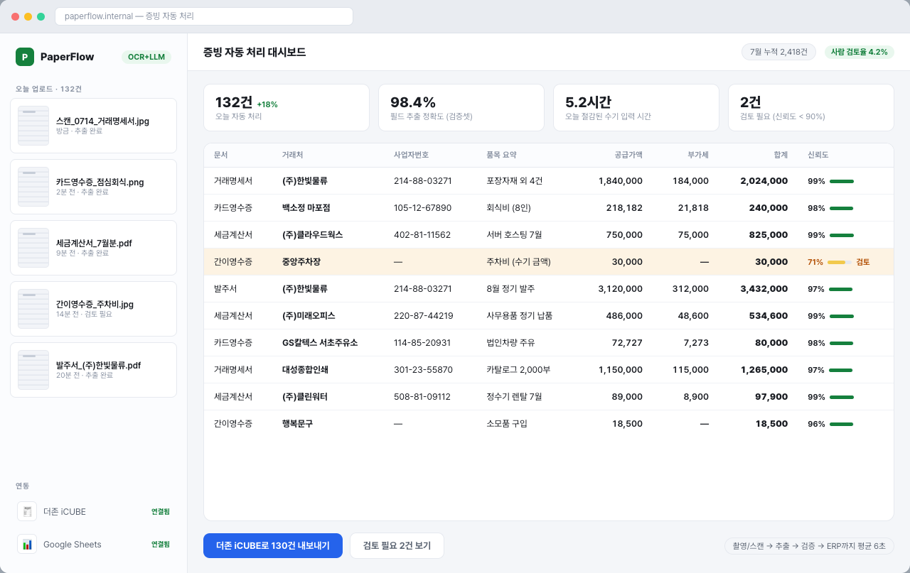 영수증·증빙 자동 처리 데모